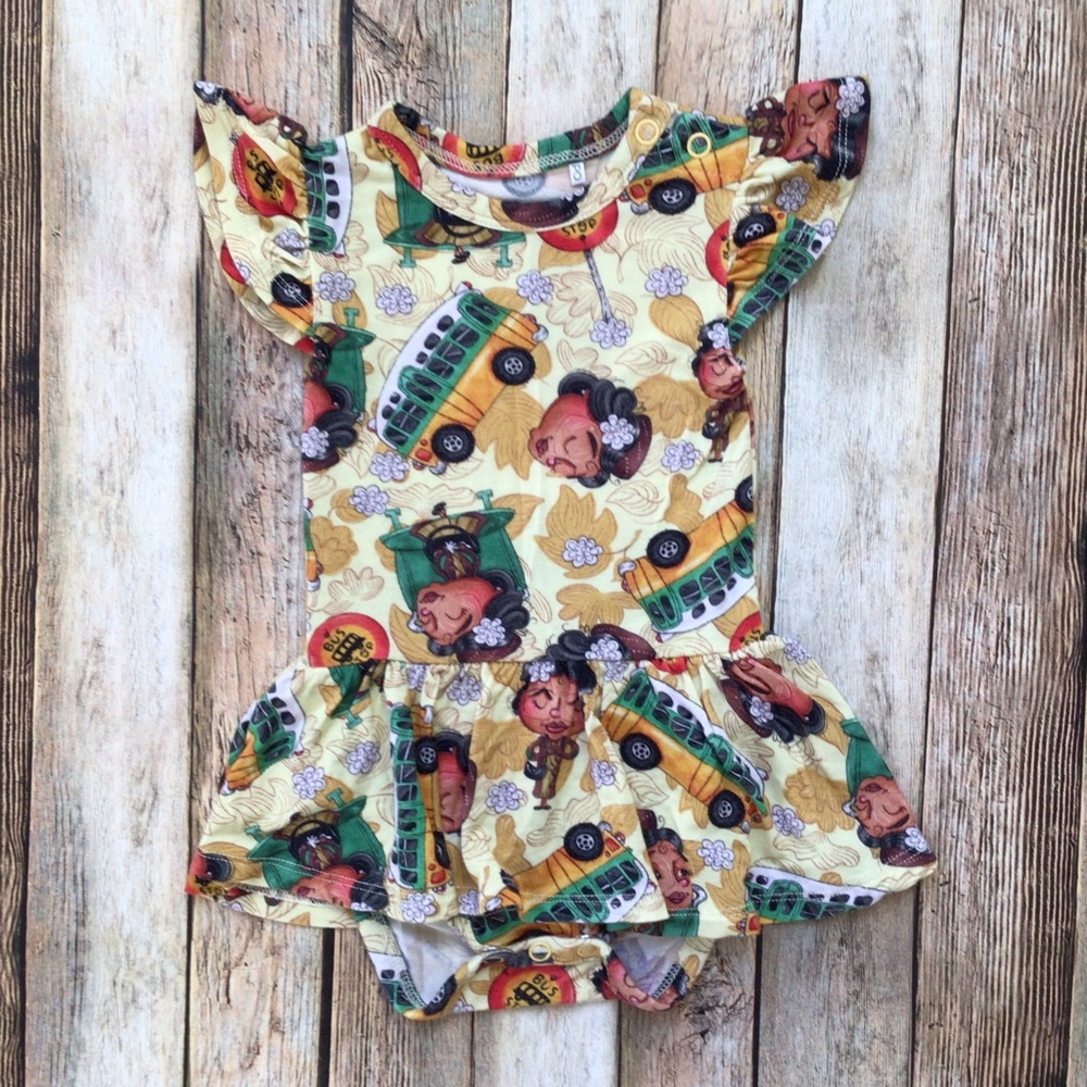 Posh Peanut Bamboo Rosa Parks Bus Skirt Bodysuit